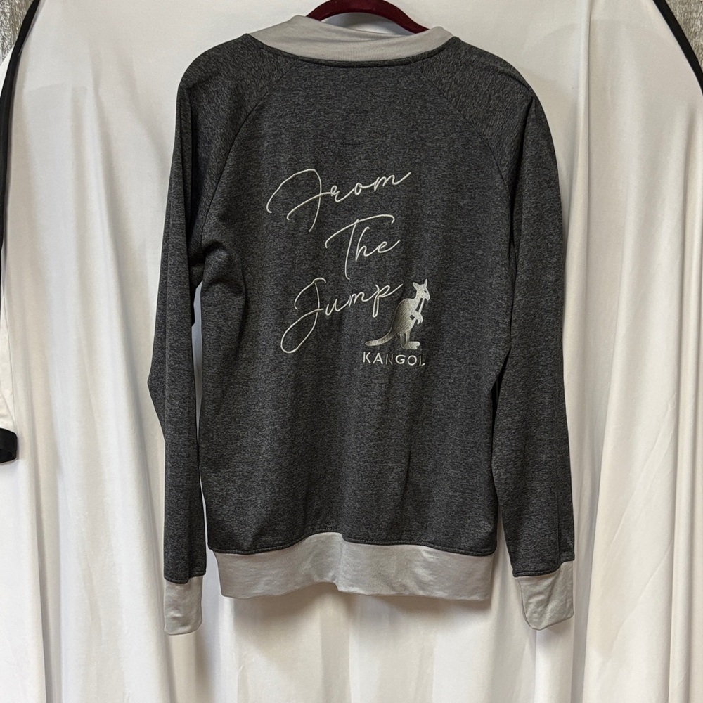 Kangol Charcoal and Light Gray Graphic Sweatshirt